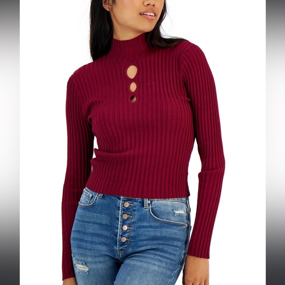 NWT Sugar Moon Burgundy Long Sleeve Top